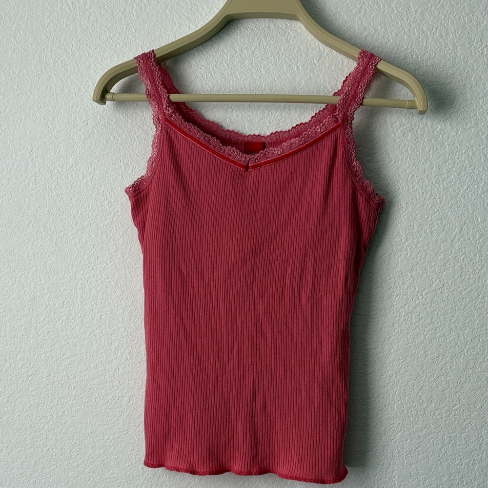 Massimo Kids Pink Camisole with Lace Trim
